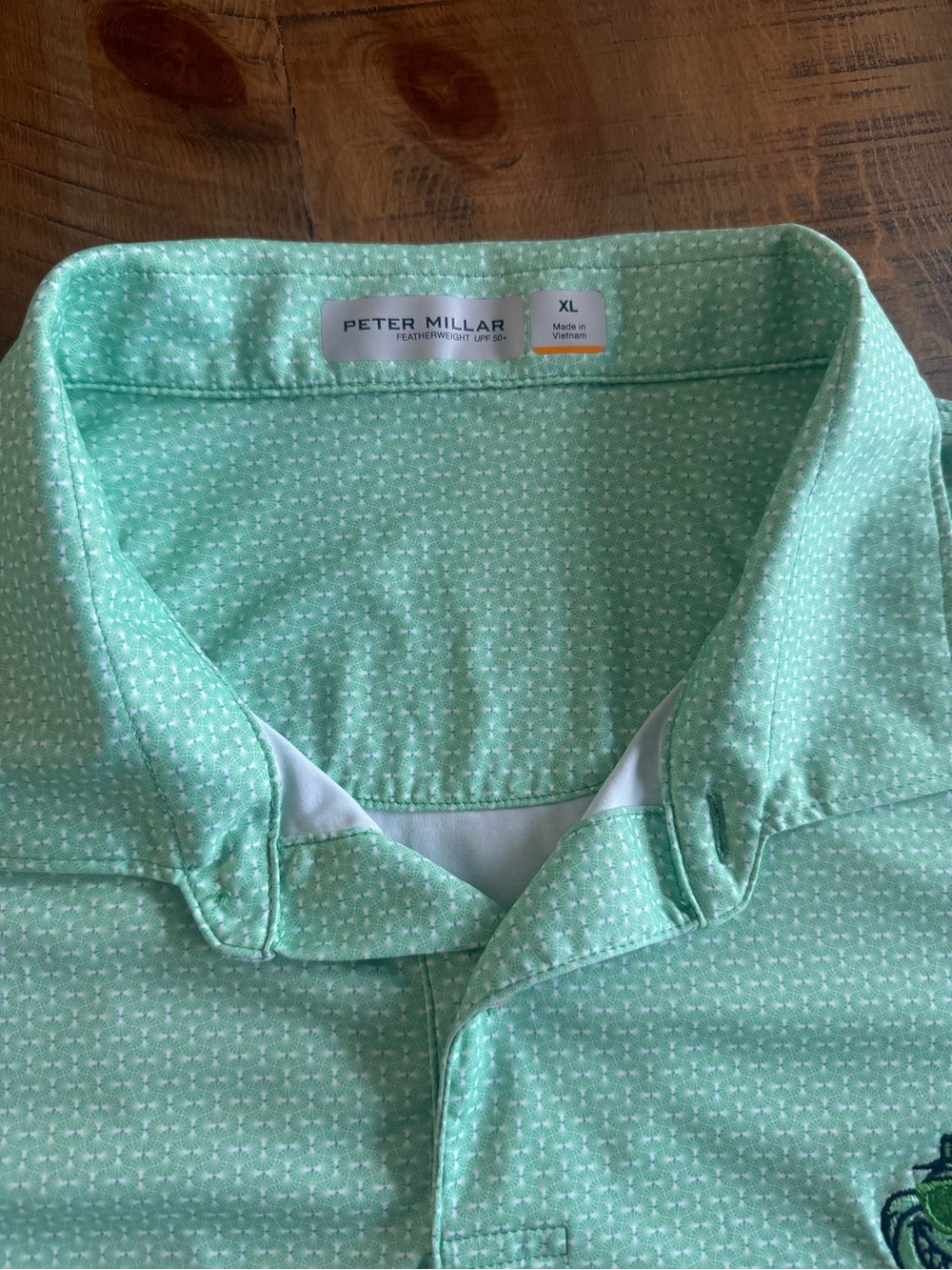 Peter Millar Bettinardi Fat Cat Green Golf Polo View 2